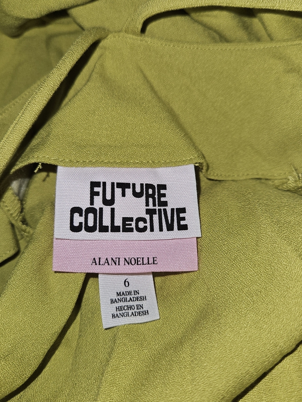 Future Collective Alani Noelle Green Triangle Top Strappy Maxi Dress POCKETS Sz6 - Picture 10 of 10